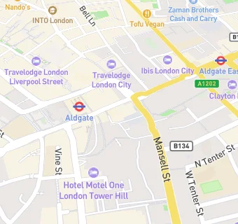 map for Whitechapel Health Centre Branch