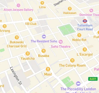 map for Soho Hotel