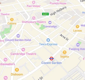 map for Pret a Manger