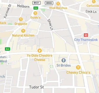 map for Pret A Manger