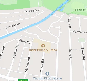 map for Tudor Primary School
