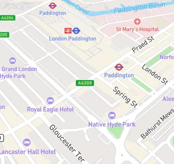 map for Paddington Dental Practice