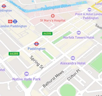 map for Mercure London Hyde Park Hotel