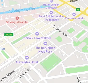 map for The Darlington Hyde Park Hotel