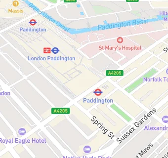 map for Hilton London Paddington Hotel