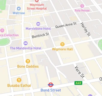 map for Therapie London Central Wigmore St