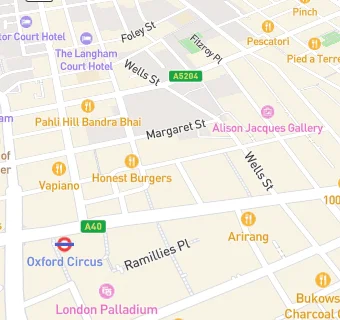 map for Pret A Manger