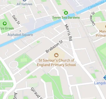 map for St Saviour's Church of England Primary School