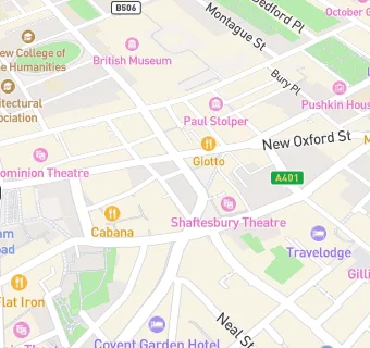 map for Bloomsbury Baptist Church