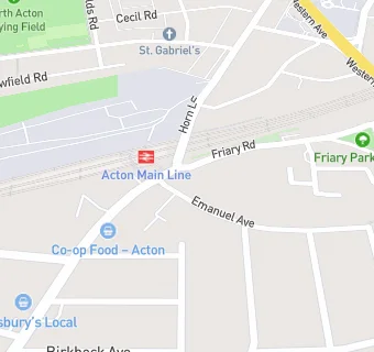 map for Asda Express Acton Main Line Station