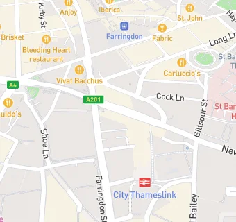 map for Pret A Manger