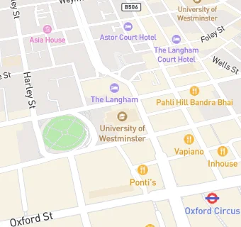 map for University of Westminster