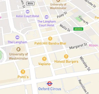 map for Wahaca