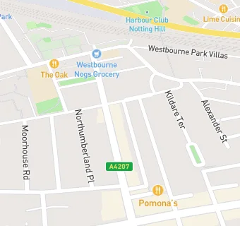 map for Paddington Railway Club