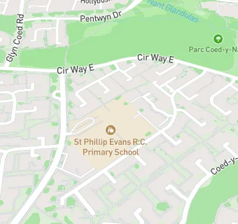 map for St Phillip Evans R.C. Primary School