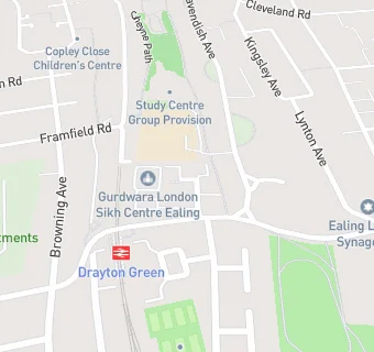 map for Ealing Gurdwara