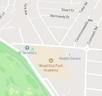 map for Wood End Park Infant School