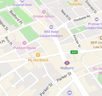 map for Pret A Manger