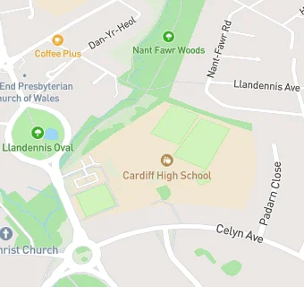 map for Cardiff High School