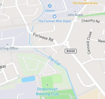 map for Emanuelas At Desborough Bowling Club