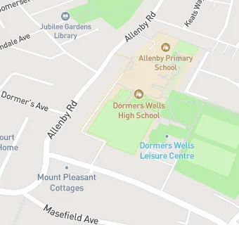 map for Dormers Wells High School