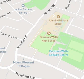 map for Dormers Wells High School