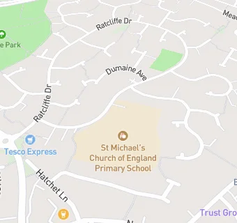 map for St Michael's Church of England Primary School, Stoke Gifford