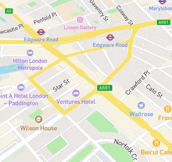 map for Cambridge Court Dental Practice