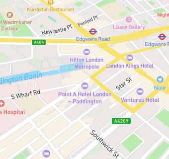 map for Point A Hotel London Paddington