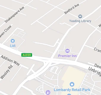 map for Mydentist, Yeading Lane, Hayes