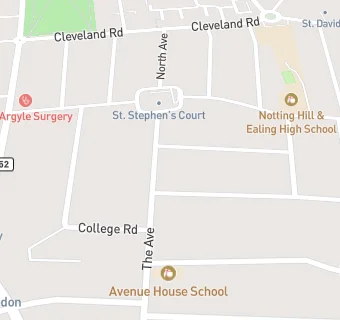 map for 102 The Avenue Surgery