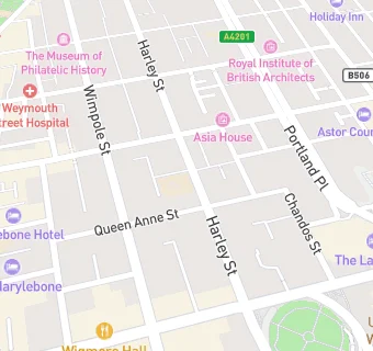 map for Queens College London