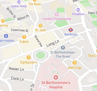 map for Balfour St Bart's