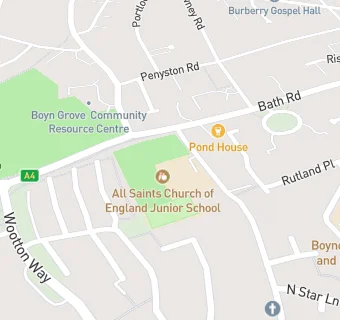 map for All Saints Church of England Junior School