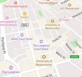 map for The Grange Langham Court Hotel