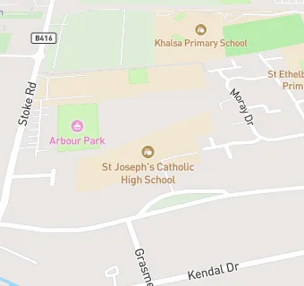 map for St Joseph's Catholic High School