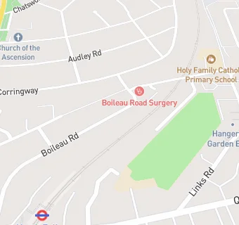 map for Boileau Road Surgery