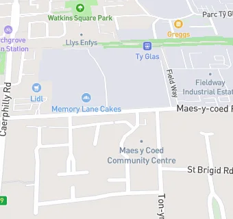 map for Maesycoed Community Centre