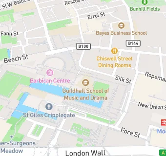 map for Guildhall School of Music and Drama