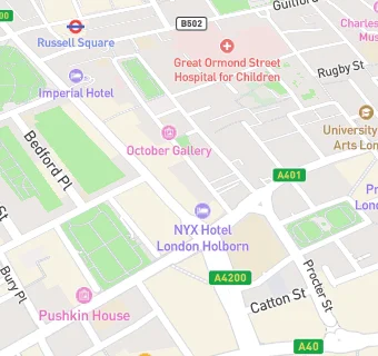 map for NYX Hotel London Holborn