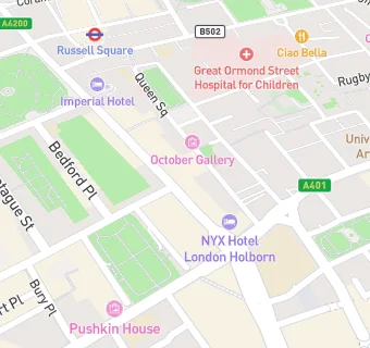 map for Holborn Pharmacy