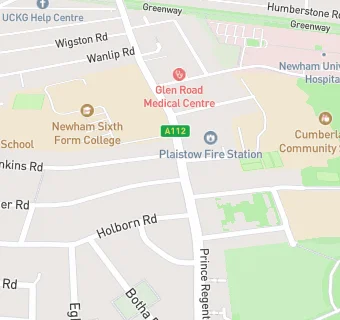 map for Newham Sixth Form College