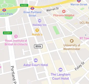 map for Yha London Central