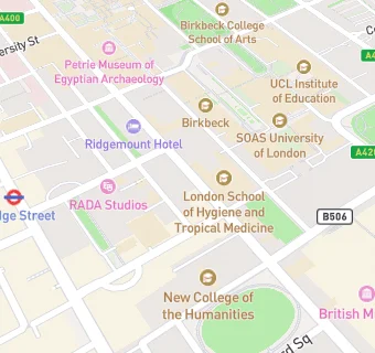 map for Bloomsbury Palace Hotel