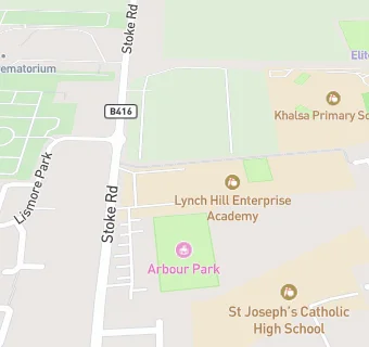 map for Lynch Hill Enterprise Academy