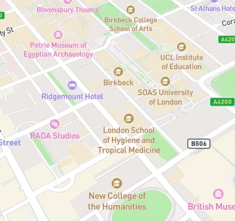 map for London School Of Hygiene