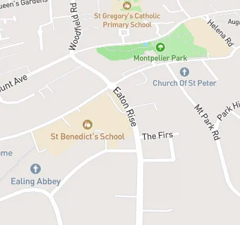 map for St Benedicts School