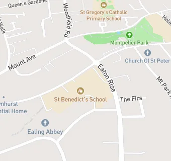 map for St Benedict's School