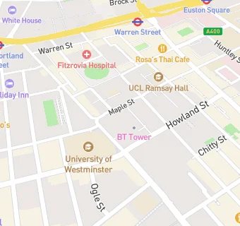 map for BT Tower Suite Canteen