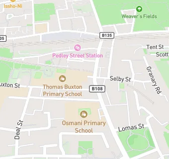 map for Thomas Buxton Primary School